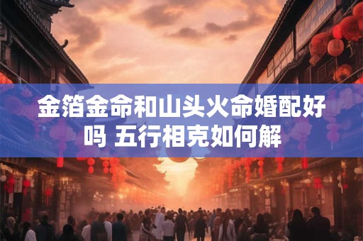 金箔金命和山头火命婚配好吗 五行相克如何解