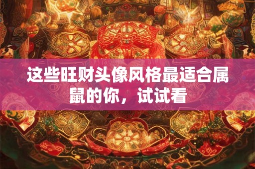 这些旺财头像风格最适合属鼠的你，试试看