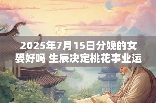 2025年7月15日分娩的女婴好吗 生辰决定桃花事业运