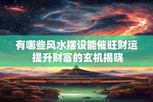 有哪些风水摆设能催旺财运 提升财富的玄机揭晓