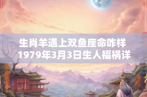 生肖羊遇上双鱼座命咋样 1979年3月3日生人福祸详解