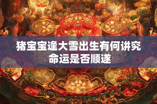 猪宝宝逢大雪出生有何讲究 命运是否顺遂