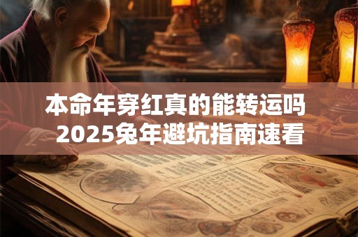 本命年穿红真的能转运吗 2025兔年避坑指南速看
