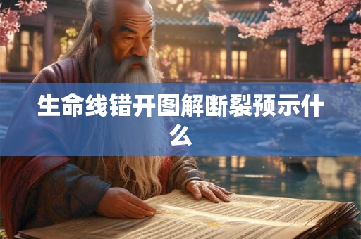 生命线错开图解断裂预示什么