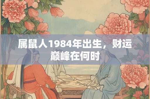 属鼠人1984年出生，财运巅峰在何时