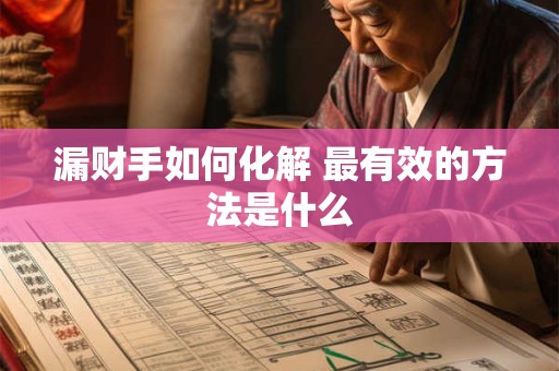 漏财手如何化解 最有效的方法是什么