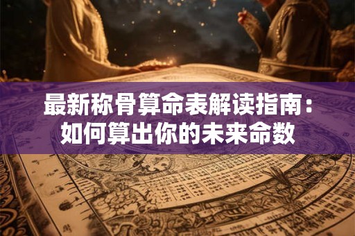 最新称骨算命表解读指南：如何算出你的未来命数