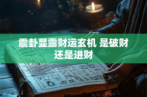 震卦显露财运玄机 是破财还是进财