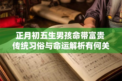 正月初五生男孩命带富贵 传统习俗与命运解析有何关联