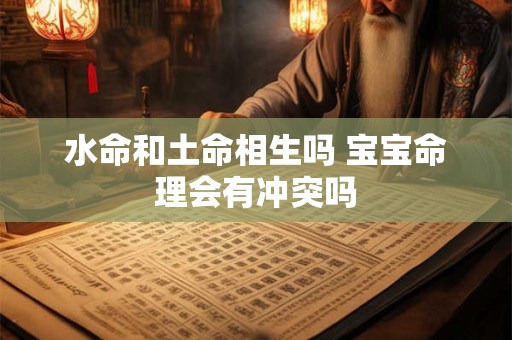 水命和土命相生吗 宝宝命理会有冲突吗