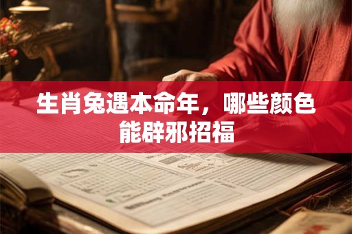 生肖兔遇本命年，哪些颜色能辟邪招福