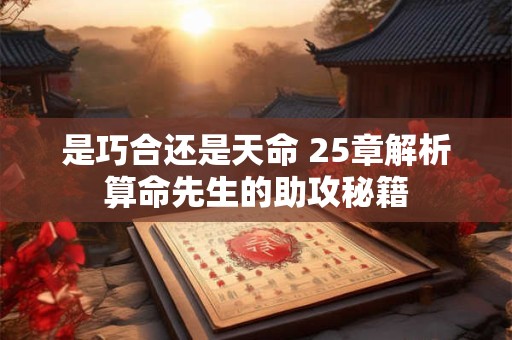 是巧合还是天命 25章解析算命先生的助攻秘籍