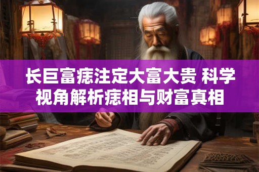 长巨富痣注定大富大贵 科学视角解析痣相与财富真相
