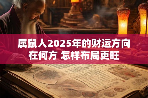 属鼠人2025年的财运方向在何方 怎样布局更旺