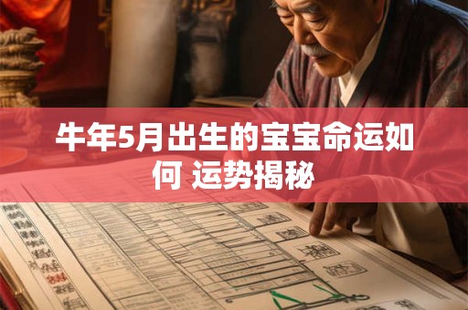 牛年5月出生的宝宝命运如何 运势揭秘