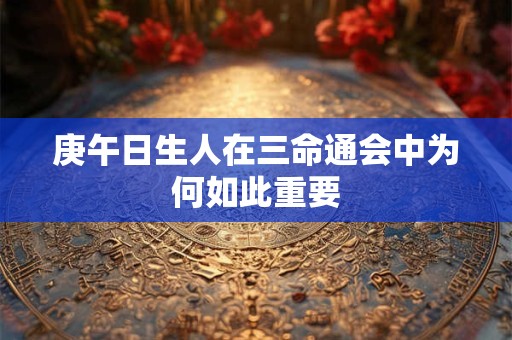 庚午日生人在三命通会中为何如此重要