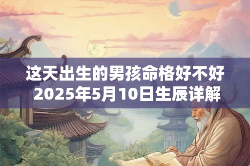 这天出生的男孩命格好不好 2025年5月10日生辰详解