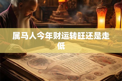 属马人今年财运转旺还是走低
