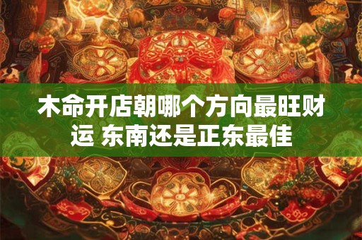 木命开店朝哪个方向最旺财运 东南还是正东最佳