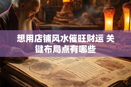 想用店铺风水催旺财运 关键布局点有哪些