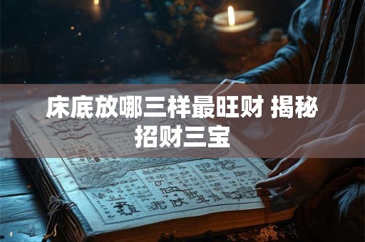 床底放哪三样最旺财 揭秘招财三宝