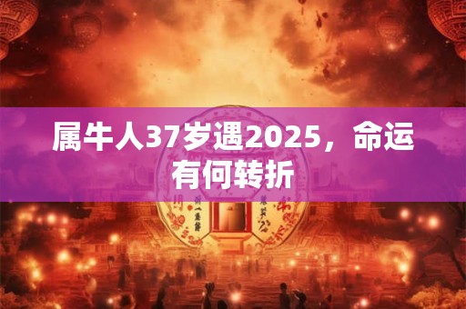 属牛人37岁遇2025，命运有何转折