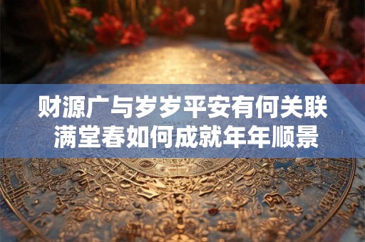 财源广与岁岁平安有何关联 满堂春如何成就年年顺景