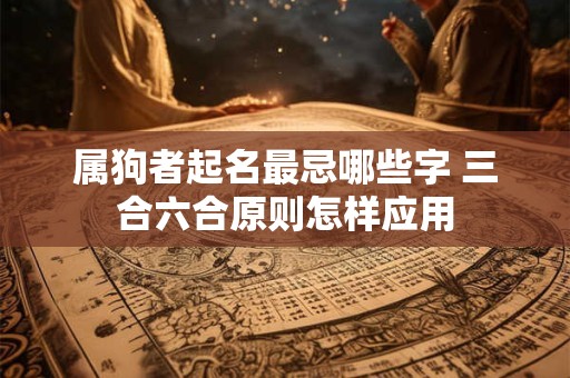 属狗者起名最忌哪些字 三合六合原则怎样应用