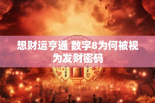 想财运亨通 数字8为何被视为发财密码