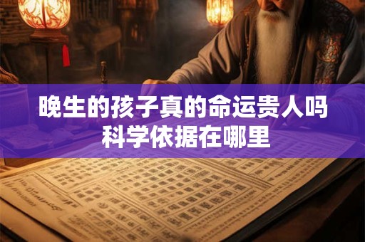 晚生的孩子真的命运贵人吗 科学依据在哪里