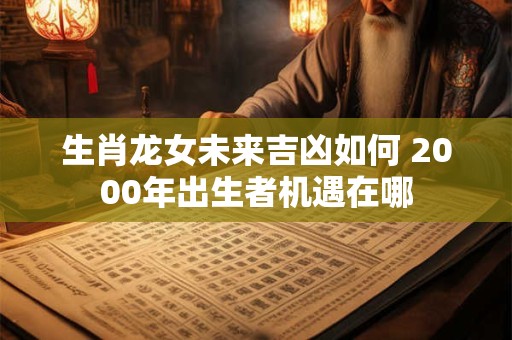 生肖龙女未来吉凶如何 2000年出生者机遇在哪