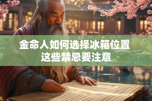 金命人如何选择冰箱位置 这些禁忌要注意