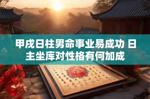 甲戌日柱男命事业易成功 日主坐库对性格有何加成
