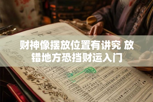 财神像摆放位置有讲究 放错地方恐挡财运入门