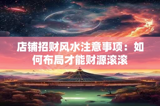 店铺招财风水注意事项：如何布局才能财源滚滚