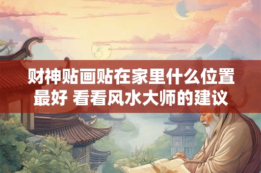 财神贴画贴在家里什么位置最好 看看风水大师的建议