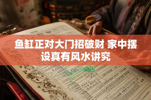 鱼缸正对大门招破财 家中摆设真有风水讲究