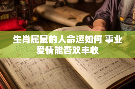 生肖属鼠的人命运如何 事业爱情能否双丰收
