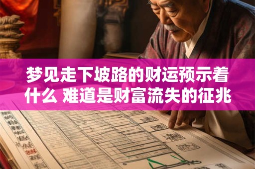 梦见走下坡路的财运预示着什么 难道是财富流失的征兆