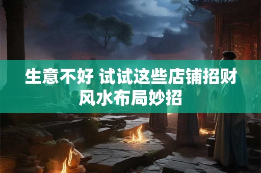 生意不好 试试这些店铺招财风水布局妙招