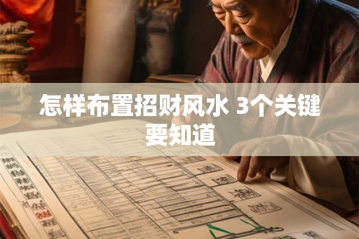 怎样布置招财风水 3个关键要知道