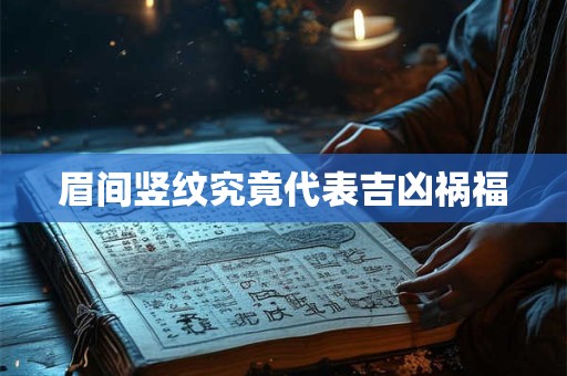 眉间竖纹究竟代表吉凶祸福