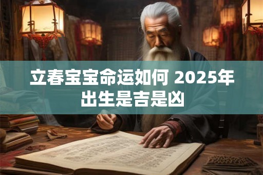 立春宝宝命运如何 2025年出生是吉是凶