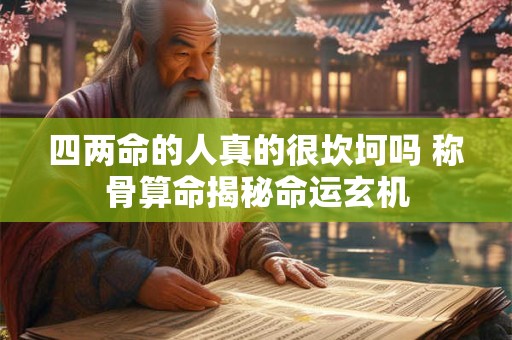 四两命的人真的很坎坷吗 称骨算命揭秘命运玄机