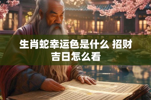 生肖蛇幸运色是什么 招财吉日怎么看