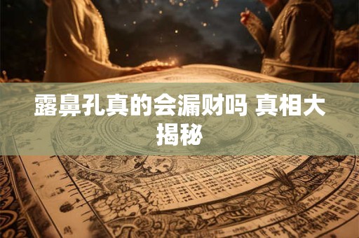露鼻孔真的会漏财吗 真相大揭秘