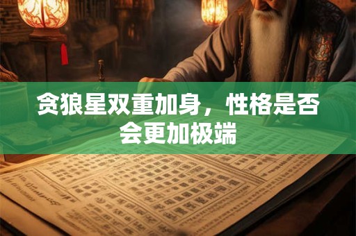 贪狼星双重加身，性格是否会更加极端