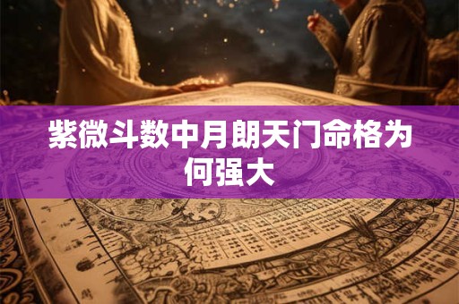 紫微斗数中月朗天门命格为何强大