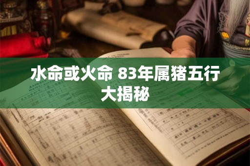 水命或火命 83年属猪五行大揭秘