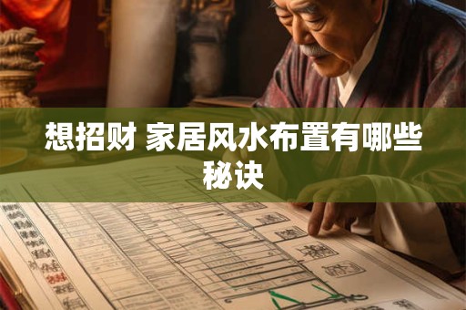 想招财 家居风水布置有哪些秘诀